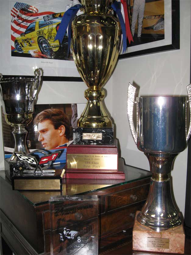 Trophies from Franck Freon's Victories